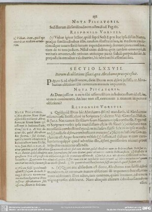 Sectio LXXVII. Iterum de oblatione Isaaci, quae Abrahamo praecepta fuit