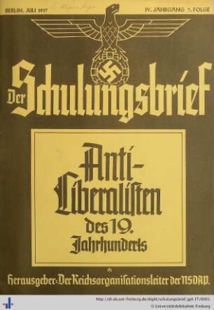 IV. Jahrgang, Folge 7: Der Schulungsbrief