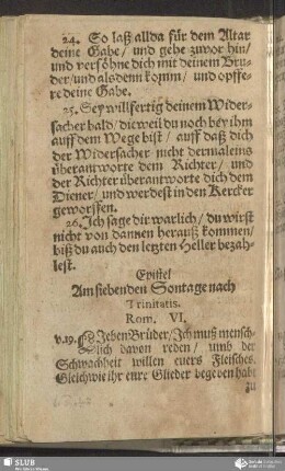 [Am siebenden Sontage nach Trinitatis]