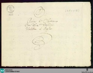 Antigono. Excerpts - Mus. Hs. 1038 : S, vl (2), vla, b