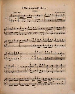 Pianoforte-Werke : zu 4 Hdn., 3,17. 2 marches caractéristiques : op. 121