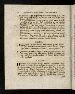 144-149, Decisio V - VI