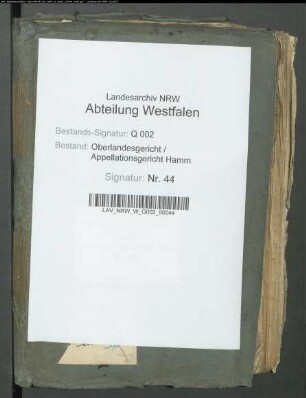 Einrichtung und Dienstführung beim Kreisgericht Essen, Band I