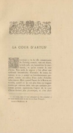 La cour d'Artus