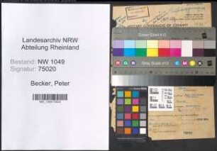 Entnazifizierung Peter Becker , geb. 09.12.1901 (Lehrer)
