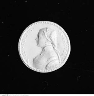 Medaille der Grazia Nasi (*1540), Brustporträt nach links, Perlrand