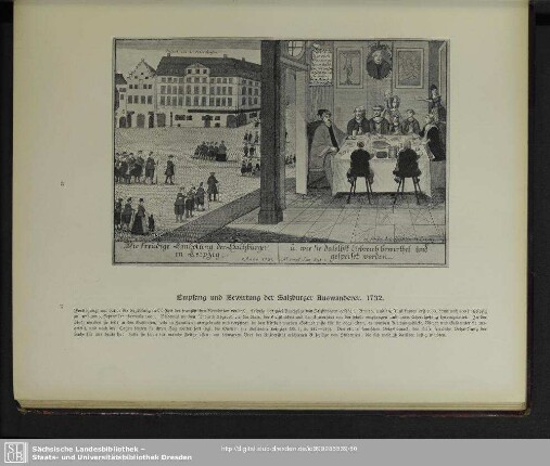 Empfang und Bewirtung der Salzburger Auswanderer. 1732