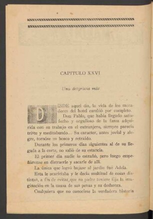 Capítulo XXVI - Una desgracia más
