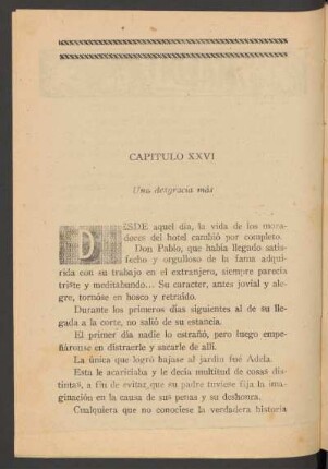 Capítulo XXVI - Una desgracia más