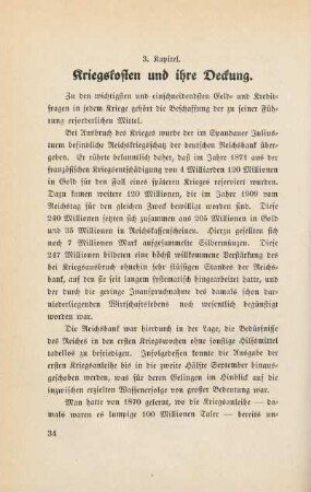 34-46, 3. Kapitel: Kriegskosten und ihre Deckung