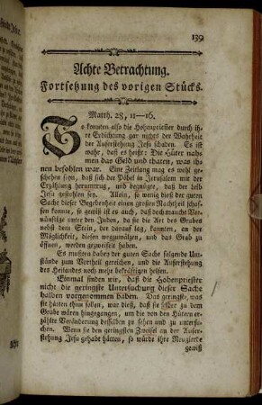 Achte Betrachtung. Fortsetzung des vorigen Stücks.