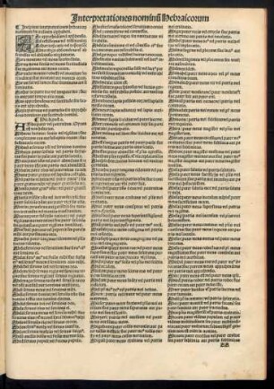 Interpretationes nominum Hebraicorum.