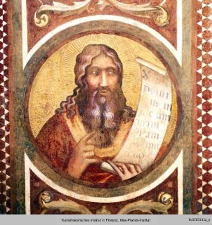 Maestà : Rahmenfiguren