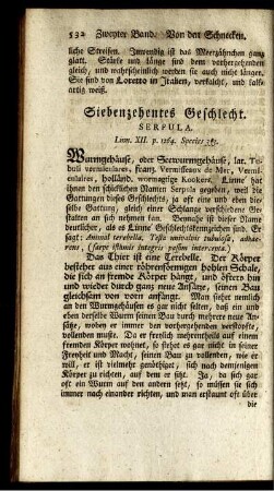 Siebenzehentes Geschlecht. SERPULA.
