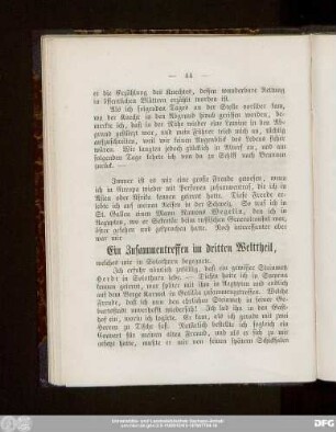 Ein Zusammentreffen im dritten Welttheil,