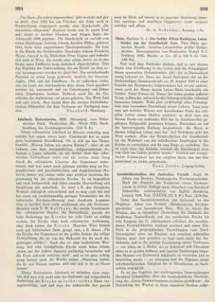 391-392 [Rezension] Reformiertes Jahrbuch ; 1927