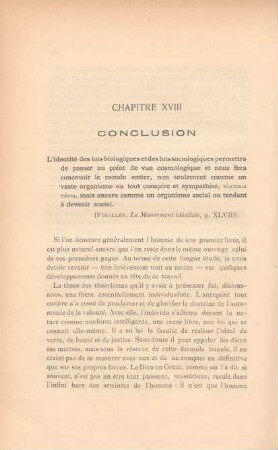 Chapitre XVIII. Conclusion