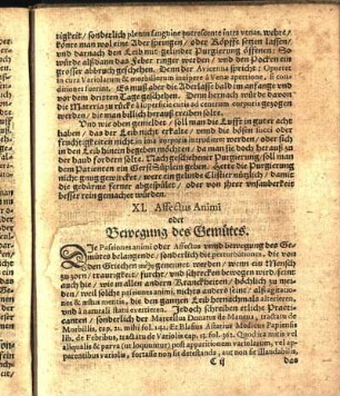 XI. Affectus Animi oder Bewegung des Gemütes.