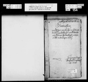 Protokoll über erlassene Verordnungen des Geheimen Finanzrates Rudolph von Bünau