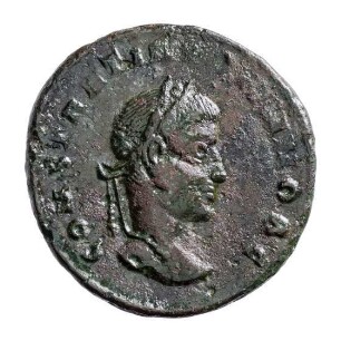 Münze, Follis, Aes 3, 320 - 321 n. Chr.
