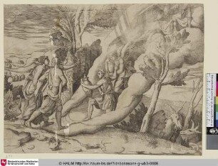[Jupiter et Junon montant au ciel; Jupiter und Juno steigen in den Himmel auf]