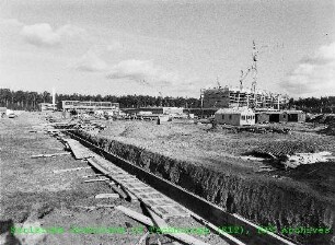 Baustelle des Europäischen Instituts für Transurane (ITU), von Südwesten