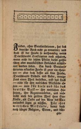 Ueber Secularisationen, Reichsvicariat, und Bißthum Regensburg