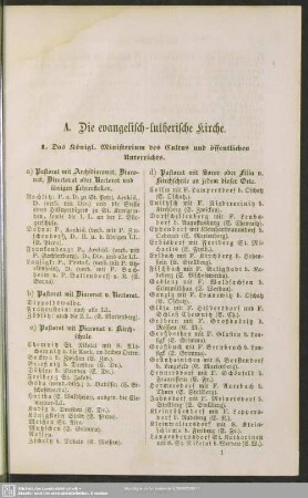 A. Die evangelisch-lutherische Kirche