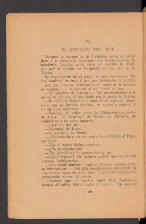 IV - El enviado del rey