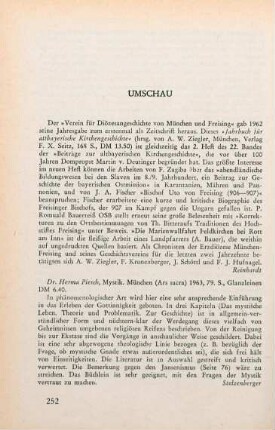 252 [Rezension] Jahrbuch für altbayerische Kirchengeschichte