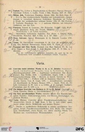 Varia (Nr. 848-896)