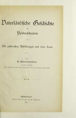 Vaterländische Geschichte für Volkschulen