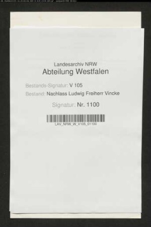 1 Brief von Vincke an Professor Anton Matthias Sprickmann, Jurist in Münster (Filmabzug aus UB Münster, Nachl. Sprickmann)