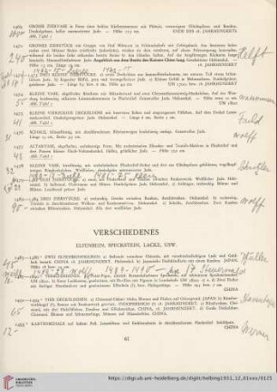 Verschiedenes (Nr. 1485-1495)