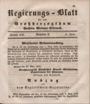 Nr. 6 : 11. April 1840