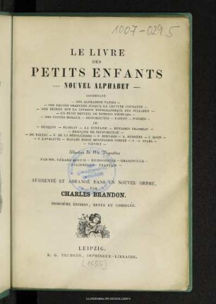 Le livre des petits enfants : nouvel alphabet
