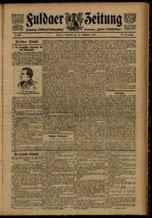 Dritte Ausgabe vom Samstag, den 15. Dezember 1906.