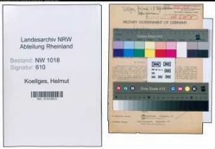 Entnazifizierung Helmut Koellges , geb. 29.07.1906 (Arbeiter)