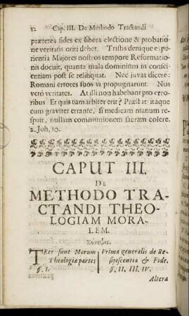 Caput III. De Methodo Tractandi Theologiam Moralem
