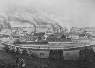 Das Amalgamirwerk und die Schmelzhütte, Halsbrücke bei Freiberg