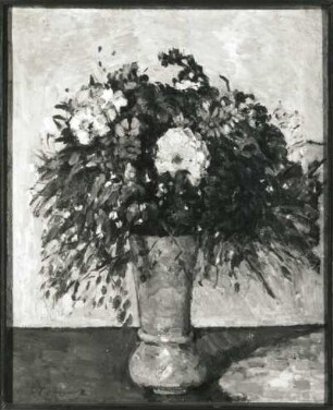 Blumenstrauß in blauer Vase : Cézanne, Paul: Blumenstrauß in blauer Vase. Öl/Leinwand; 56 x 46 cm. 1873-1875. Sankt Petersburg: Ermitage 8954