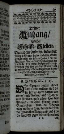 Dritter Anhang/ Etlicher Schrifft-Stellen.