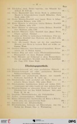 Elfenbeingegenstände (Nr. 151a-160)