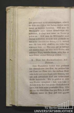 B. Von der Beschaffenheit des Bodens.
