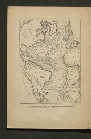 Atlantischer Ozean mit den angrenzenden Kontinenten