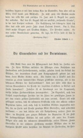 267-277 Die Blumenfarben und der Darwinismus