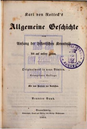 Allgemeine Geschichte : vom Anfang der historischen Kenntniß bis auf unsere Zeiten ; Originalwerk in neun Bänden, 9.