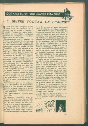 ¿Que hace el porteño cuando esta solo ... y quiere colgar un cuadro?