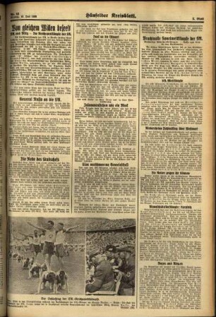 Zweite Ausgabe vom Montag, den 18. Juli 1938.