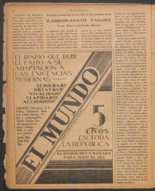 Rabindranath Tagore, poeta lírico y profundo filósofo : Grandes momentos en la vida de los grandes seres